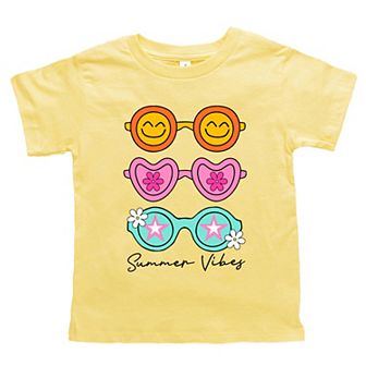 Sunnies Summer Vibes Toddler Short Sleeve Graphic Tee
