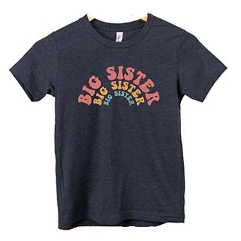 Big Sister Stacked Curved Toddler Short Sleeve Graphic Tee