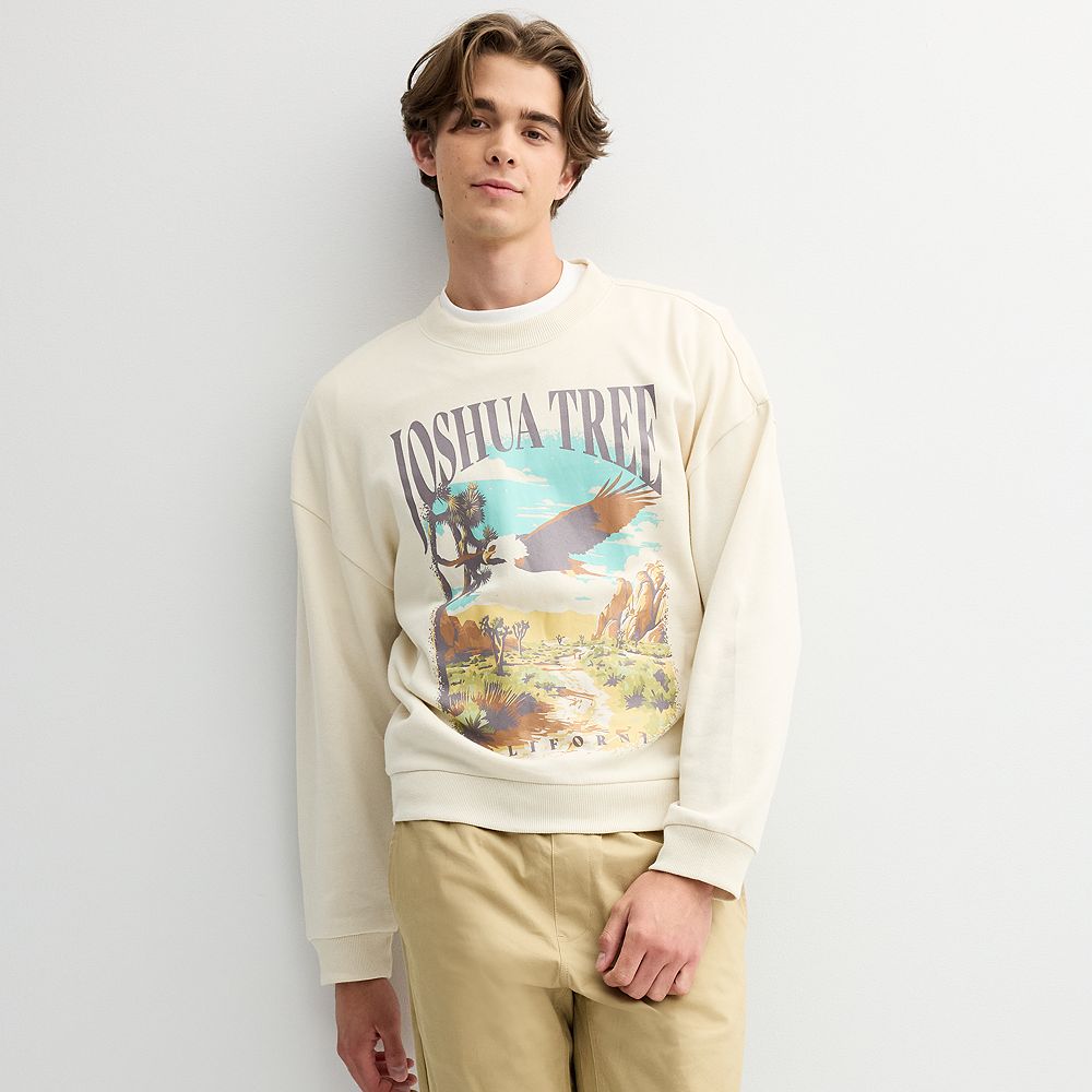 Men's Joshua Tree California Bald Eagle Fleece Sweatshirt