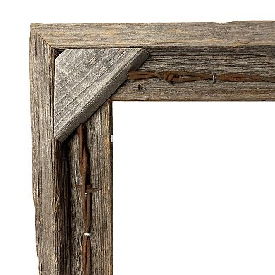 Rustic Farmhouse Signature Barbed Wired Series Reclaimed Wood Picture Frame