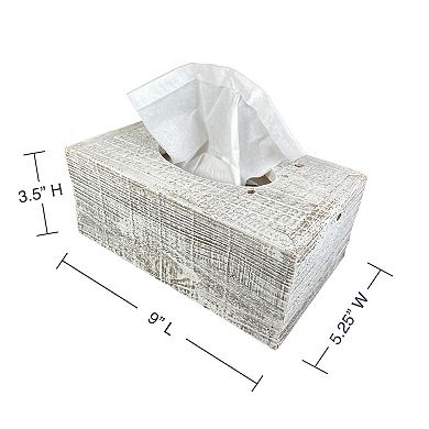 Rustic Farmhouse Reclaimed Wood Decorative Rectangular Tissue Box Cover