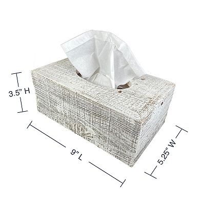 Rustic Farmhouse Reclaimed Wood Decorative Rectangular Tissue Box
