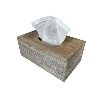 Rustic Farmhouse Reclaimed Wood Decorative Rectangular Tissue Box Cover