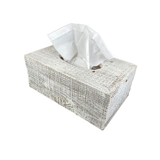 Rustic Farmhouse Reclaimed Wood Decorative Rectangular Tissue Box