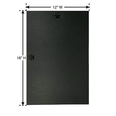 Black Cardboard Hanger Back for 12 x 18 Picture Frames, Artwork, and DIY Projects (2 Pack)