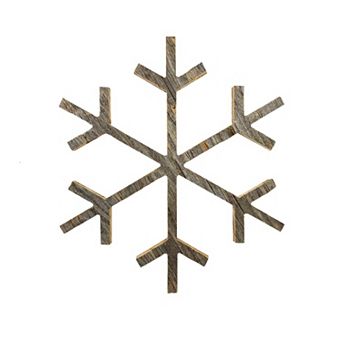 Rustic Farmhouse 12 in Reclaimed Wood Snowflake, Indoor/outdoor Holiday Decor