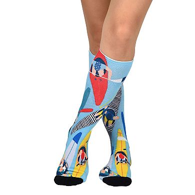 Sierra Socks Kayak Fever Pattern Coolmax Socks, Nature Collection For Men & Women Knee High Socks