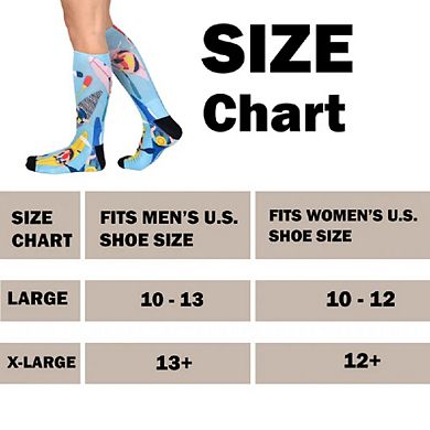 Sierra Socks Kayak Fever Pattern Coolmax Socks, Nature Collection For Men & Women Knee High Socks