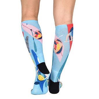Sierra Socks Kayak Fever Pattern Coolmax Socks, Nature Collection For Men & Women Knee High Socks