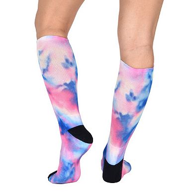 Sierra Socks - Purple Haze Pattern Coolmax Socks, Nature Collection For Men & Women Crew Socks