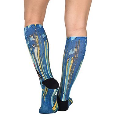 Sierra Socks Forest Biker Pattern Coolmax Socks, Nature Collection For Men & Women Knee High Socks