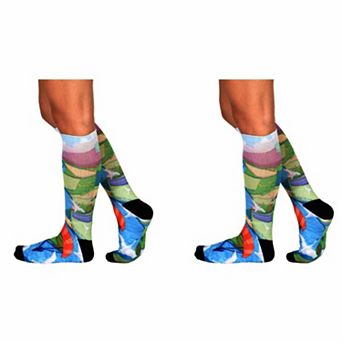 Sierra Socks Birds' Eye View Pattern Coolmax Sock, Nature Collection For Men & Women Knee High Socks