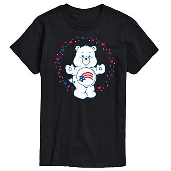 Men's Care Bears America Stars Hearts Graphic Tee