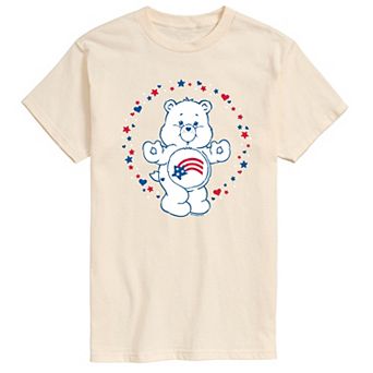 Men's Care Bears America Stars Hearts Graphic Tee