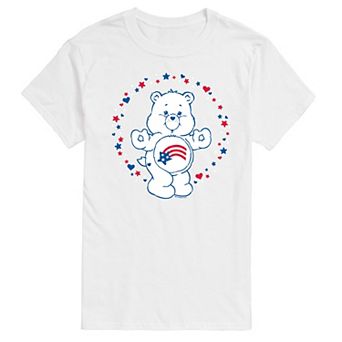 Men's Care Bears America Stars Hearts Graphic Tee