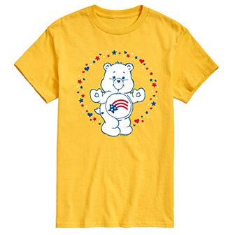 Men's Care Bears America Stars Hearts Graphic Tee