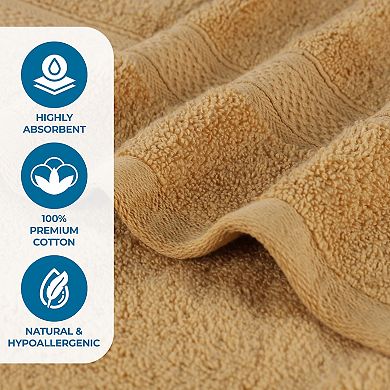 SUPERIOR 2-Piece Zero Twist Cotton Solid and Jacquard Chevron Bath Sheet Set
