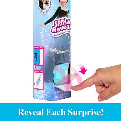 Disney's Frozen Spin & Reveal Anna Fashion Doll & Accessories with 11 Surprises from Mattel