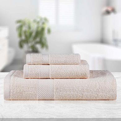 SUPERIOR 3-Piece Kendell Egyptian Cotton Medium Weight Bath Towel Set