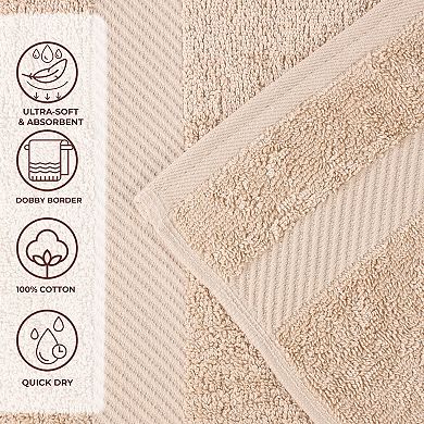 SUPERIOR Solid 2-piece Egyptian Cotton Quick-Drying Bath Sheet Set