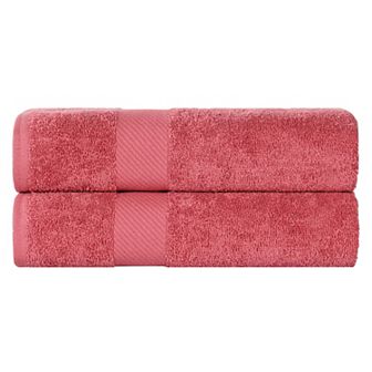 SUPERIOR Solid 2 pc Egyptian Cotton Quick-Drying Bath Sheet Set