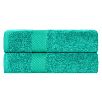 SUPERIOR Solid 2 pc Egyptian Cotton Quick-Drying Bath Sheet Set