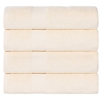 SUPERIOR 4 pc Solid Egyptian Cotton Quick-Drying Absorbent Bath Towel Set