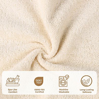 SUPERIOR 2-Piece Solid Egyptian Cotton Quick-Drying Absorbent Bath Towel Set