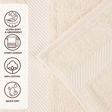 SUPERIOR 2-Piece Solid Egyptian Cotton Quick-Drying Absorbent Bath Towel Set