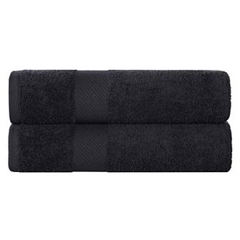 SUPERIOR 2 pc Solid Egyptian Cotton Quick-Drying Absorbent Bath Towel Set