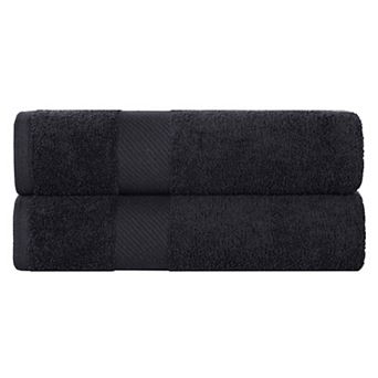 SUPERIOR 2 pc Solid Egyptian Cotton Quick-Drying Absorbent Bath Towel Set