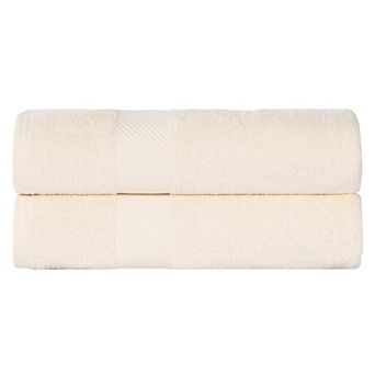 SUPERIOR 2 pc Solid Egyptian Cotton Quick-Drying Absorbent Bath Towel Set