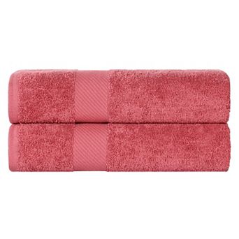 SUPERIOR 2 pc Solid Egyptian Cotton Quick-Drying Absorbent Bath Towel Set