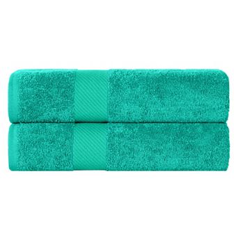 SUPERIOR 2 pc Solid Egyptian Cotton Quick-Drying Absorbent Bath Towel Set
