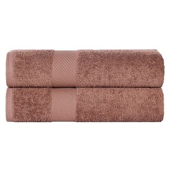 SUPERIOR 2 pc Solid Egyptian Cotton Quick-Drying Absorbent Bath Towel Set