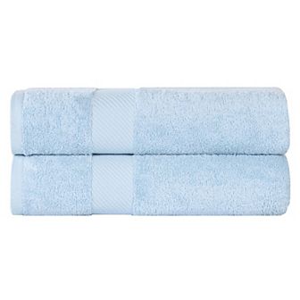 SUPERIOR 2 pc Solid Egyptian Cotton Quick-Drying Absorbent Bath Towel Set