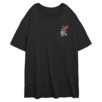 Juniors' Big Sur Eagle Oversized Graphic Tee