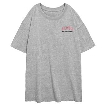 Juniors' Bermuda Pink Sands Beach Club Oversized Graphic Tee