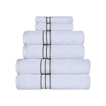 SUPERIOR 6 pc Turkish Cotton Ultra-Plush Absorbent Towel Set