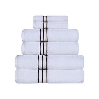 SUPERIOR 6 pc Turkish Cotton Ultra-Plush Absorbent Towel Set