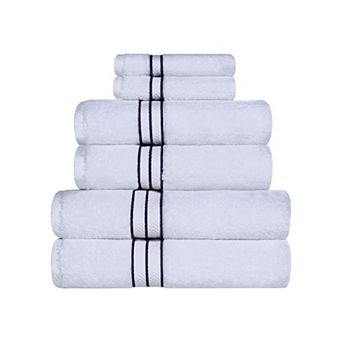 SUPERIOR 6 pc Turkish Cotton Ultra-Plush Absorbent Towel Set