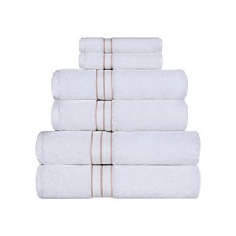 SUPERIOR 6 pc Turkish Cotton Ultra-Plush Absorbent Towel Set