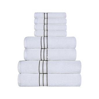 SUPERIOR 8 pc Turkish Cotton Ultra-Plush Absorbent Towel Set