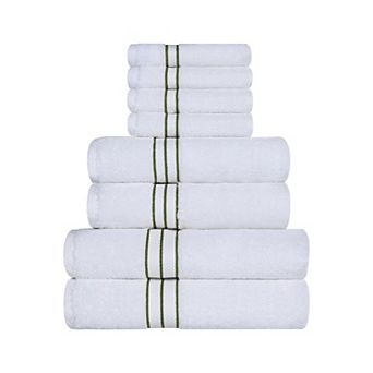 SUPERIOR 8 pc Turkish Cotton Ultra-Plush Absorbent Towel Set