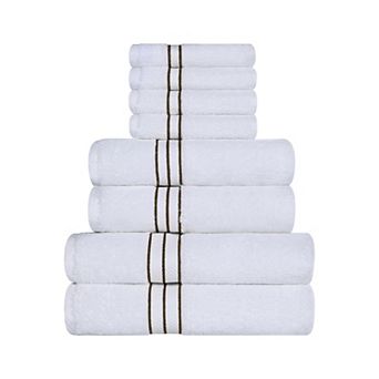 SUPERIOR 8 pc Turkish Cotton Ultra-Plush Absorbent Towel Set