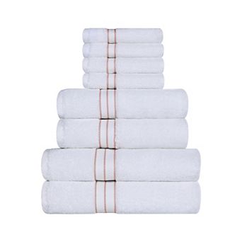 SUPERIOR 8 pc Turkish Cotton Ultra-Plush Absorbent Towel Set