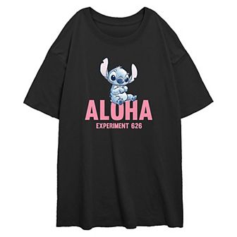 Disney's Lilo & Stitch Aloha Experiment 626 Juniors' Oversized Graphic Tee