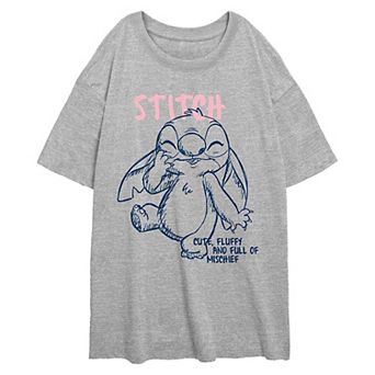 Disney's Lilo & Stitch Cute And Fluffy Juniors' Oversized Graphic Tee