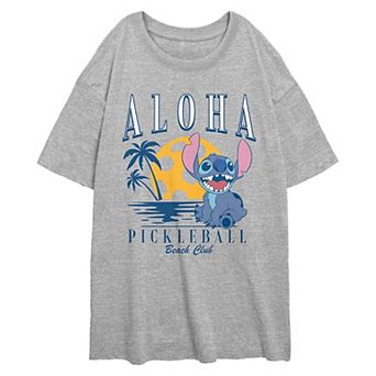Disney's Lilo & Stitch Aloha Pickleball Beach Club Juniors' Oversized Graphic Tee