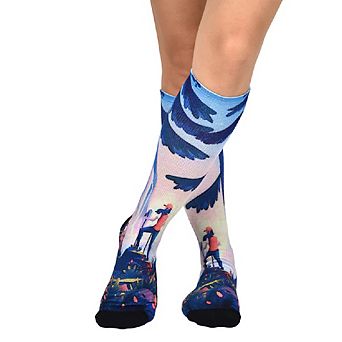 Sierra Socks Morning Hike Pattern Coolmax Socks, Nature Collection For Men & Women Knee High Socks